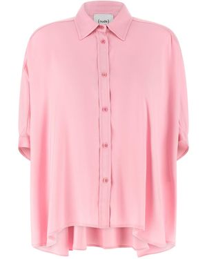 Nude Viscose Shirt - Pink