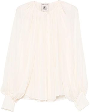 Semicouture Silk Blend Blouse - Natural