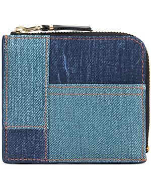 Comme des Garçons Compact Zip Wallet Lambskin & Purses - Blue