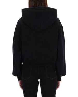 Versace Jeans Couture V-Emblem Baroque Sweatshirt Cotton Sweatshirts - Black