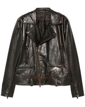 Salvatore Santoro Biker Jacket Santoro Leather Lambskin - Black