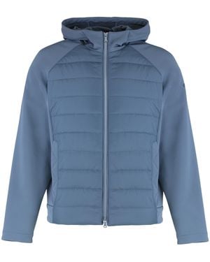 Paul & Shark Paul & Shark Technical Fabric Jacket With Zip And Hood - Blue