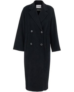 IVY & OAK Clara Double-Breasted Coat With Notched Revers - Black
