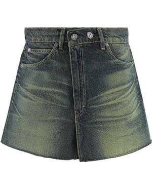 Our Legacy Denim Mini Skirt Cover Cotton - Green