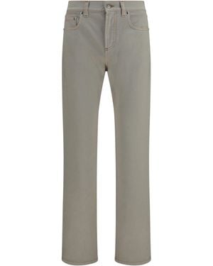 Versace Tapered Denim Jeans Cotton; Elastane - Gray