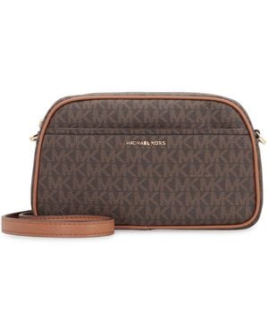 MICHAEL Michael Kors Jet Set Coated Canvas Camera Bag - Brown