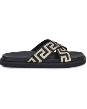 Versace Greca Sandals - White