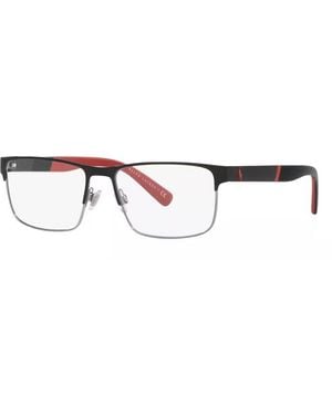 Polo Ralph Lauren Eyeglasses Rectangle Full Rim, Shiny Gunmetal Frame And Clear Demo Lenses Lens Ph12159003 Sunglasses - Brown