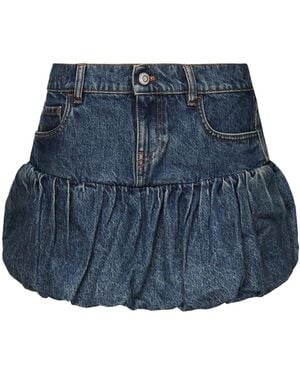 Coperni Cotton Denim Miniskirt - Blue
