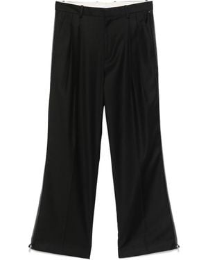 Helmut Lang Side Z Dbl Pl Ts.Nat Wool Pant - Black