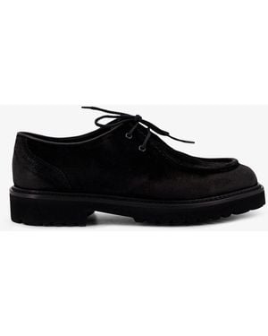 Doucal's Commander Suede Lace Up Shoes - White
