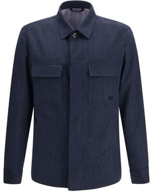Etro Pure Wool Jacket - Blue