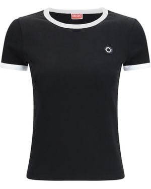KENZO Boke Flower 2.0 Embroidered Cotton T-Shirt - Black