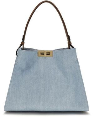 Fendi Cotton Handbag Bag - Blue