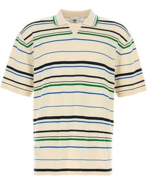 adidas Embroidered Cotton Blend Wales Bonner X Polo Shirt - Multicolour