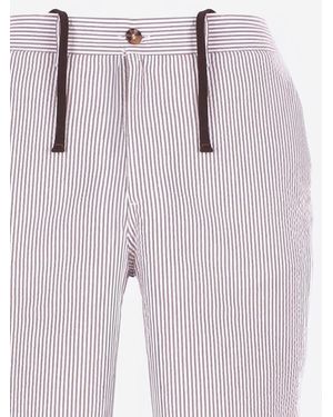 MC2 Saint Barth Shorts, Striped Cotton - Blue