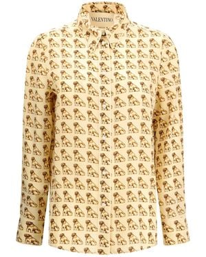 Valentino Silk Crepe De Chine Shirt - Metallic