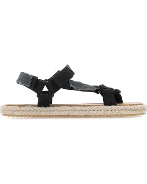 Maison Margiela Canvas Trekking Sandals - Black