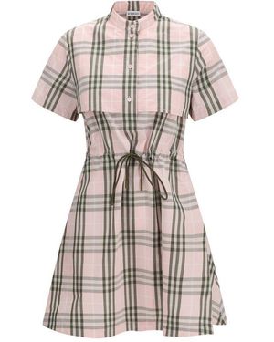 Burberry Multicolour Cotton Casual Dress - Natural