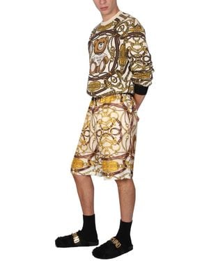 Moschino Teddy Bermuda Shorts Silk - Natural