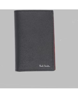 Paul Smith Bi-Fold Leather Wallet Cow & Purses - Gray