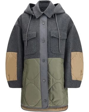 Weekend by Maxmara Wool And Technical Fabric Jacket Down - Gray