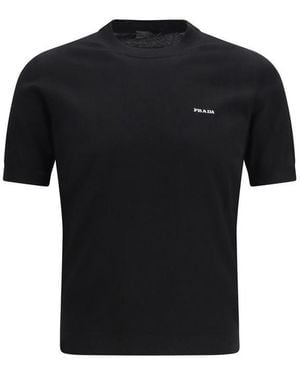 Prada Cotton T-Shirt - Black