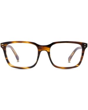 Celine Eyeglasses Square Full Rim, Flamed Havana Frame And Clear Demo Lenses Lens Cl50081I056 - Brown
