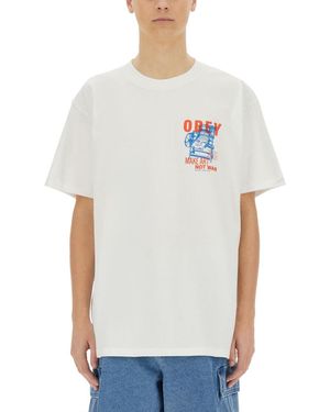 Obey T-Shirt With Print - White
