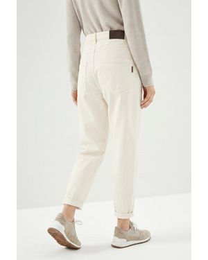Brunello Cucinelli Relaxed Cotton Pants - Natural