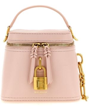 Balmain Calfskin Handbag Bag - Pink