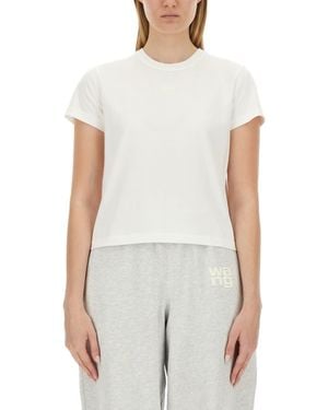 T By Alexander Wang Essential Shrunk T-Shirt - White
