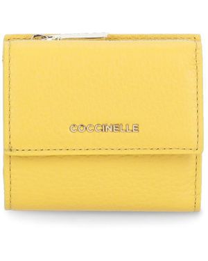 Coccinelle Metallic Soft Wallet - Yellow