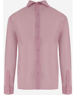 Gucci Stretch Silk Chiffon Shirt - Pink
