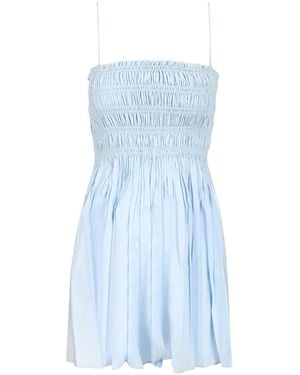 Matteau Gathered Bodice Mini Dress - Blue