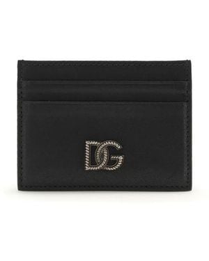 Dolce & Gabbana Calf Leather Bos Taurus Wallet - Black