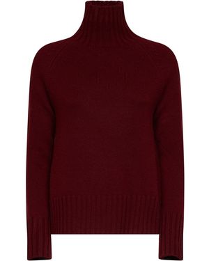 Max Mara Burgundy Smmmantova Turtleneck Sweater - Red