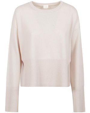 C.t. Plage Cashmere Crenweck Sweater - White