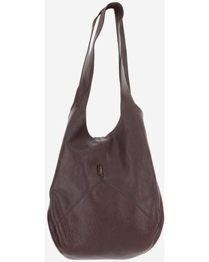 Chloé Hobo Balloon Bag Leather Shoulder - Brown