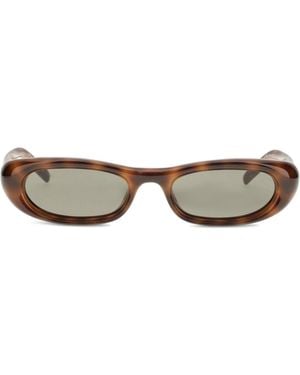 Saint Laurent Tortoiseshell Sunglasses Med Hav Acetate; Nylon - Metallic
