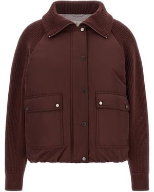 Brunello Cucinelli Cotton Bomber Clothing - Brown