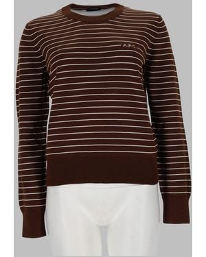 A.P.C. Sweater Sima Cotton Sweater - Brown
