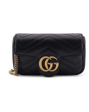 Gucci Gg Marmont Matelassé Leather Shoulder Bag - Grey