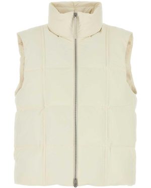 Jil Sander Cream Polyester Oversize Down Jacket in Natural