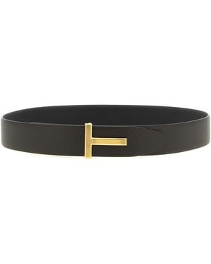 Tom Ford Calfskin Regular Belt - White