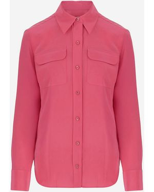 Equipment Signature Silk Shirt - Pink