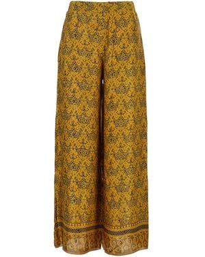 OBIDI Iris Pants With Wide Leg And All-Over Print - Multicolor