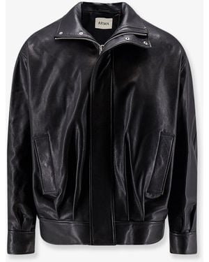 Arma Paulo Leather Jacket - Black
