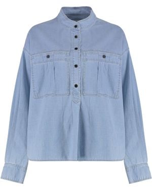 Isabel Marant Blouse Vero Cotton Blouses - Blue