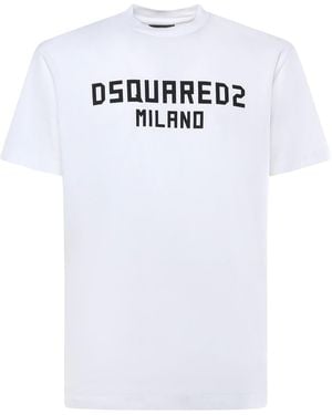 DSquared² Jersey T-Shirt With Logo - White